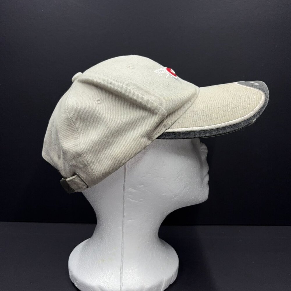 Vintage 2005 Nike ACG Cap Hat Beige Red Swoosh Logo Made In Korea Y2K - Picture 2 of 10
